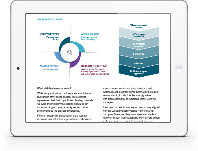 Impact Private Debt: DNA of a Manager Search